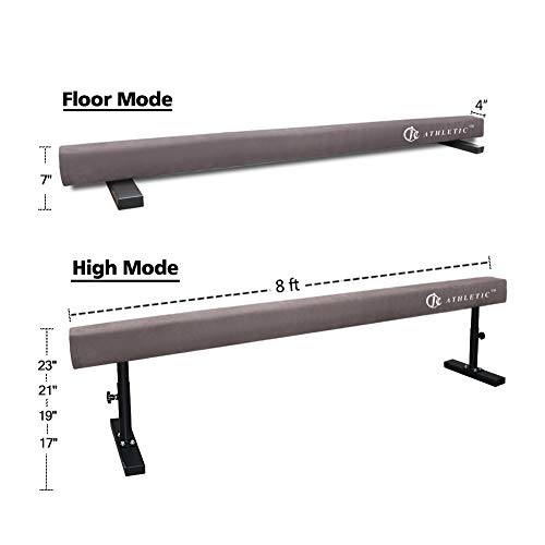 JC-ATHLETICS Adjustable Balance Beam Gymnastic Practice Training Equipment for Kids Children Home Floor Use,8 Feet Long