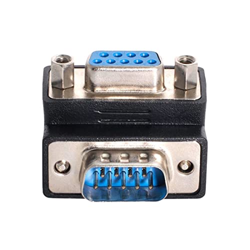 Conector RS232 D-Sub 9Pin ángulo 90° macho a hembra miniatura 6