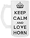 Keep Calm And Love Horn Przezroczysty Piwo Kubek Transparent Beer Mug