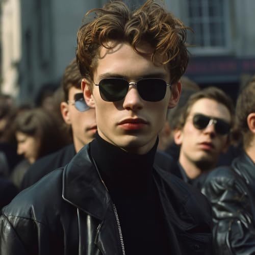 Image of DUCO Reverse Lenses Square Sunglasses for Men Women,Retro Polarized Sun Glasses Classic Shades Double Bridge DC3046