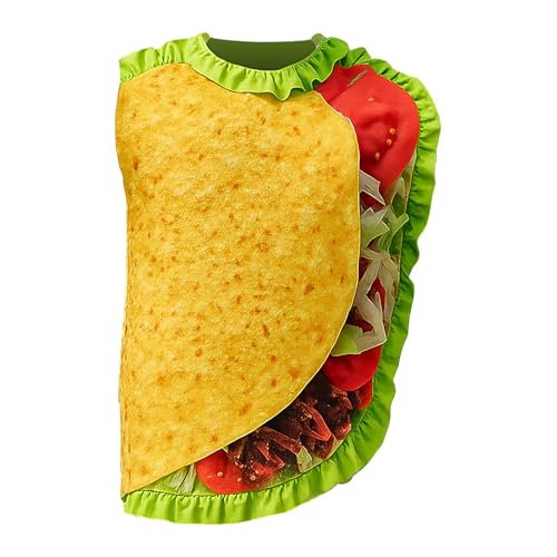 Generisch Disfraz de comida - Disfraz de taco de Halloween para adultos - Trajes divertidos para mujeres, adolescentes y adultos, vestidos de Eventos, Sesión de fotos, Cumpleaños, Carnaval