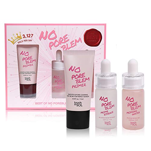 TOUCH IN SOL Best of No Pore Blem Travel Kit - Face Makeup Primer, Big Pores Perfect Cover, Inner-Glowing Skin with Moisture, Long Lasting Makeup's Staying Kit TOUCH IN SOL Best of No Pore Blem Travel Kit - Face Makeup Primer, Big Pores Perfect Cover, Inner-Glowing Skin with Moisture, Long Lasting Makeup's Staying Kit