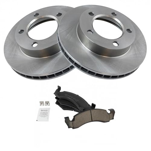 Front Brake Pad and Rotor Set Ceramic Vented Rotors Compatible with...