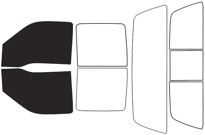 Rvinyl Window Tint Kit Compatible with Ford F-250 1999-2007 4 Door - Black 5% - Single Ply No Bubble Film - Do it Yourself Vehicle Front Precut Kit