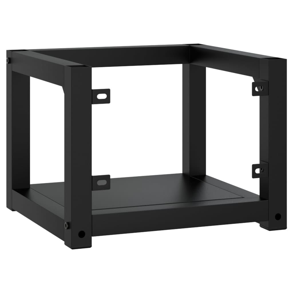 vidaXL Struttura per Lavabo a Parete Nera 40x38x31 cm in Ferro