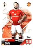 2024-25 Topps Match Attax UEFA Club Competitions 103 Luke Shaw Manchester United Official Soccer Trading Game Card (Stock Photo Shown, Near Mint or Better Conditiion)