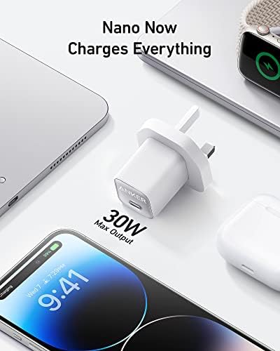 Anker Usb C plug, 511 Charger (Nano 3), USB C GaN Charger, PIQ 3.0 PPS Fast Charger, Anker Nano 3 for iPhone 14/14 Pro/14 Pro Max/13 Pro/13 Pro Max, Galaxy, iPad (Cable Not Included)
