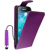 ebestStar   Coque Compatible avec Samsung S5 Mini Galaxy SM G800 G800F G800H Etui Housse PU Cuir Rabat Flip + Mini Stylet, Violet [Appareil: 131.1 x 64.8 x 9.1mm, 4.5'']