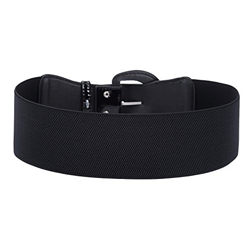 GRACE KARIN Black Stretchy Elastic Cinch Belt #TOP8