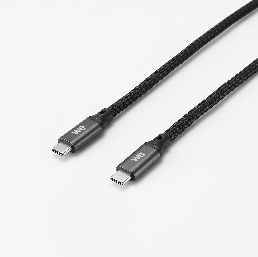 WE Cavo USB C a USB C Ricarica Rapida 3A 60W Cavo USB Tipo C USB 3.2 Gen 1 Nylon Intrecciato Ultra Resistente Lunghezza 2M