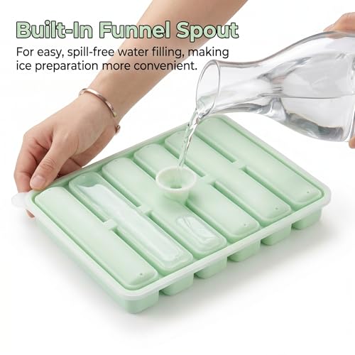 Bandeja para cubitos de hielo de silicona con tapa miniatura 2