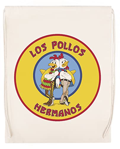 Los Pollos Hermanos Breaking Bad Beige Deporte Bolsa el Gimnasio Duradera Respetuosa con el medio ambiente Drawstring Gym Bag