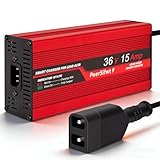 PoerSifwt 36V Golf Cart Charger 15 Amp Fast Charger for EZGO TXT, 36 Volt Golf Cart Battery Charger with EZGO TXT Plug, Smart Protection, 6–10 Hour Full Charge