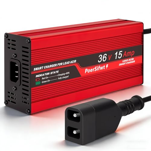 PoerSifwt 36V Golf Cart Charger 15 Amp Fast Charger for EZGO...