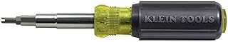 Klein Tools 32527 Multi-Bit Screwdriver / Nut Driver, 11-in-1 with Phillips, Slotted, Square, and Schrader Bits and Nut Drivers