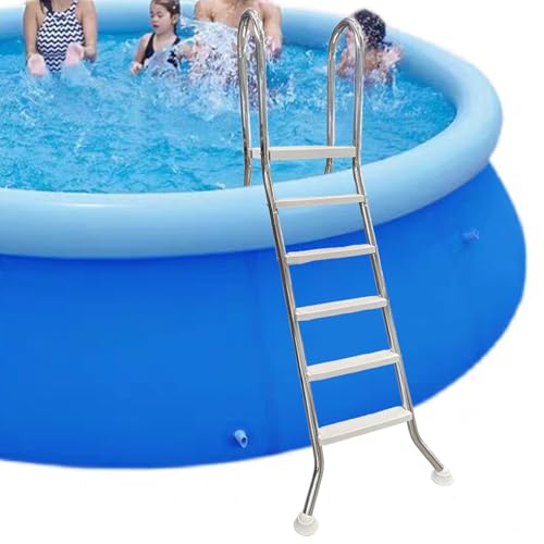 Escalera para Piscina Elevada 5 Peldaños Acero Inoxidable miniatura 2