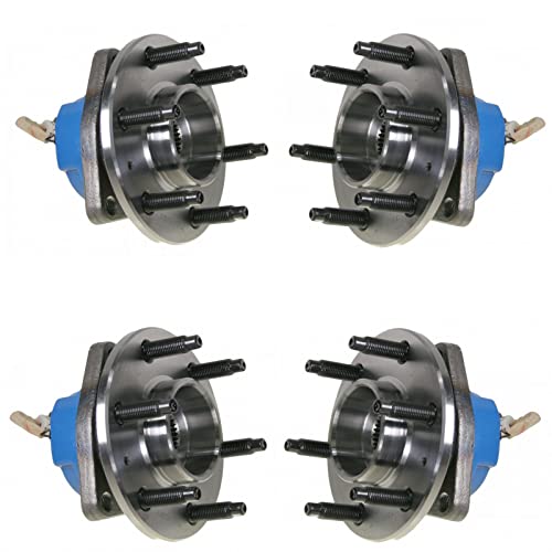 Image of TRQ 2 Piece Wheel Bearing & Hub Assembly Set AWD with ABS Sensor Compatible with 2004-2009 Cadillac SRX
