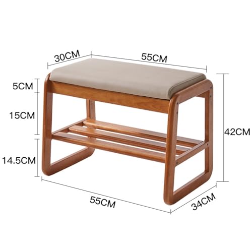 Banc à chaussures en bois massif pour optimiser vos petits espaces de rangement
