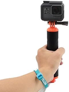 TELESIN Dive Buoy Handheld Floating Bobber Hand Grip for Gopro Hero 6,Hero 5 Black,Hero 5 Session,Hero 4,Hero4/3+/3 Cameras,Osmo Action and Tripod/Pole Mount for All Water Sports (Type 2, Orange)