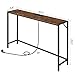 MAHANCRIS Console Table, Narrow Sofa Table, 43.3” Entrance Table with Power Station, Behind Couch Table, Simple Style, for Living Room, Hallway, Entryway, Foyer, Rustic Brown and Black CTHR112E01