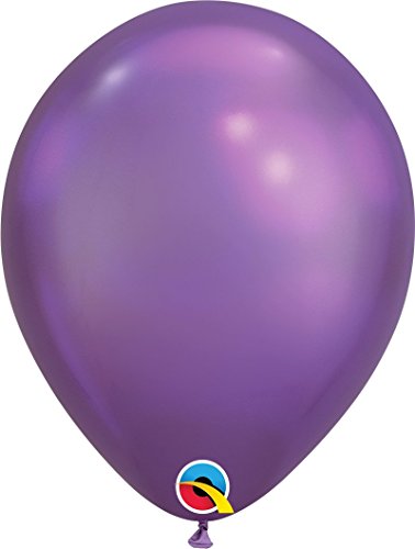 Qualatex Chrome Purple Metallic 11 Inch Latex Balloons 100 Count