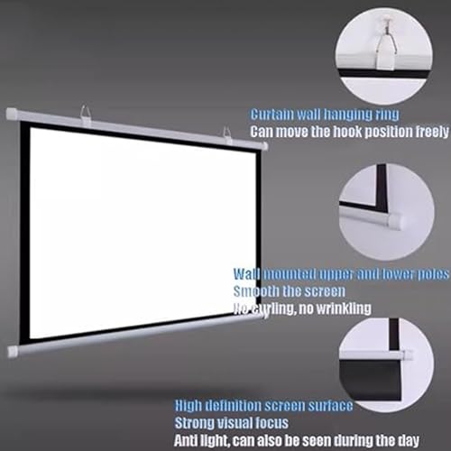 Pantalla manual para proyector 72 pulgadas 16:9 miniatura 2