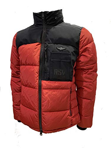 Preisvergleich Produktbild Aeronautica Militär Jacke AB1877 rot-schwarz für Herren, Winterjacke, Daunenjacke, AB1877CT-90965, AB1877CT-90965 XXX-Large
