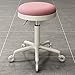 Generic Tabouret pivotant avec roulettes Tabourets roulants Ronds en Cuir PU réglable en Hauteur pour Salon de beauté barbier Bureau manucure tabourets de Travail Chaise siège Coussin Doux