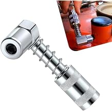 90 Degree Grease Coupler Adapter, Sturdy Steel Grease Gun Fittings, Greases Gun Tips with Sleeves, for Auto, Farm, Truck or Industrial Use Big Sleeve