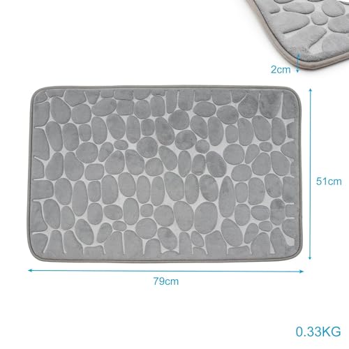 Tapis de douche antidérapant lavable pour éviter les glissades gris - 4
