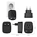 TESSAN USA to Most of Europe Travel Plug Adapter with Dual USB Fast Charging Port (2.4A) - Europlug Type C Prong Adapter (Black)