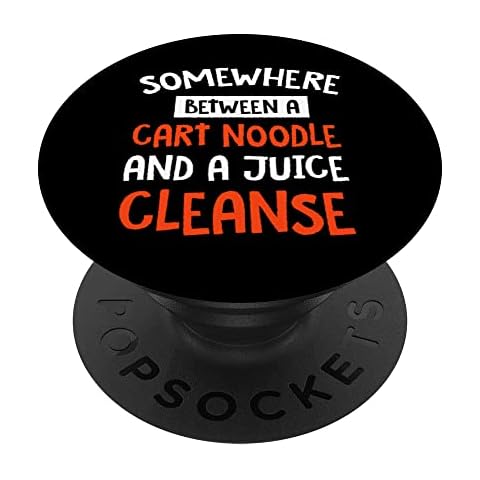 Funny Cart Noodle and a Juice Cleanse Foodie PopSockets Swappable PopGrip Cover