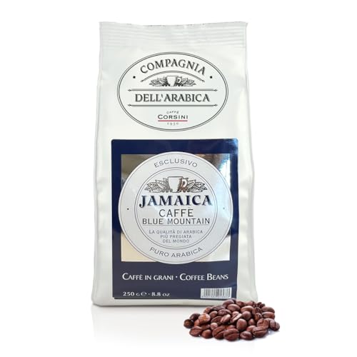 Caffè Corsini - Kaffeebohnen Blue Mountain Jamaika, 250 Gramm, Single Origin, Intensiv und Fruchtig