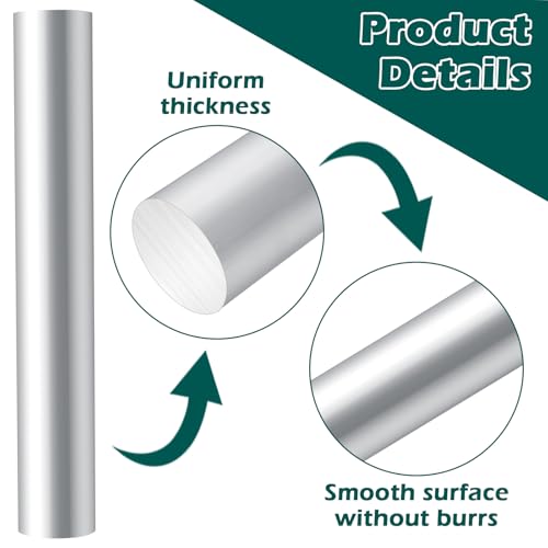 Image of 2 Inch Solid Aluminum Rod, Long 13 inch Aluminum Round Stock, 6061 T6 Aluminum Round Bar for Industry Construction, DIY Crafts, New Lathe Bar