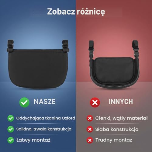 Podnóżek do Wózka Dziecięcego, Oddychający, Odporny na Zużycie Przedłużenie Wózka Spacerowego Podnóżek Podnóżek Akcesoria do YOYA/VOVO(Czarny)