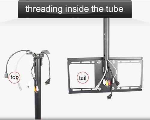 Support de plafond universel meuble TV pour fixer une TV sur dalle incurvée sans percer les murs - 4