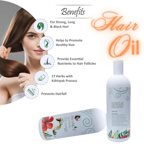 Image of Payal's Herbal Hair Oil for Men & Women | Promotes Hair Growth, Reduces Hair Fall, Nourishes Scalp & Strengthens Roots | Ayurvedic | 300ml