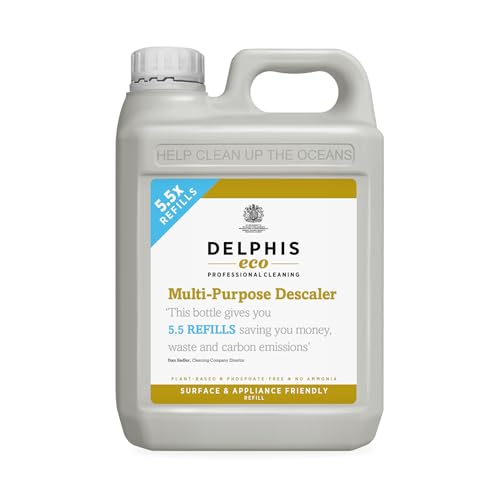 Delphis Eco Multi Purpose Descaler | 2 Litre Refill | Eco Friendly Descaler for Kettles, Coffee Machines, Showerheads, Dishwashers, Irons and more