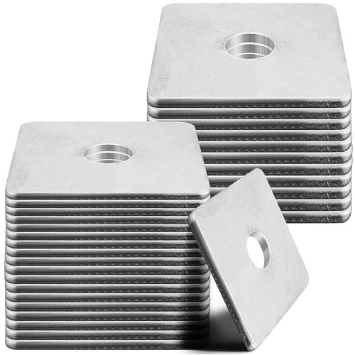 30 Pcs Galvanized Square Washers Plate 1/2