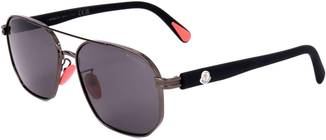 Moncler Flaperon Sunglasses ML0242H 08A Gunmetal/Black 56mm