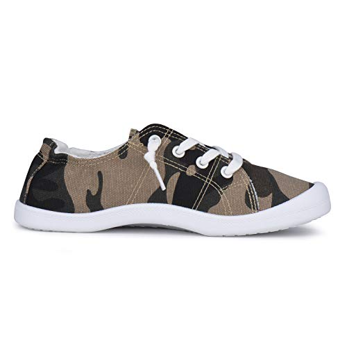 Image of JENN ARDOR Women's Low Top Canvas Slip On Sneaker Comfort Casual Shoes Walking Flats