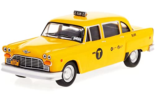 1974 Checker Yellow Taxi Modelo Diecast 1:43 miniatura 2