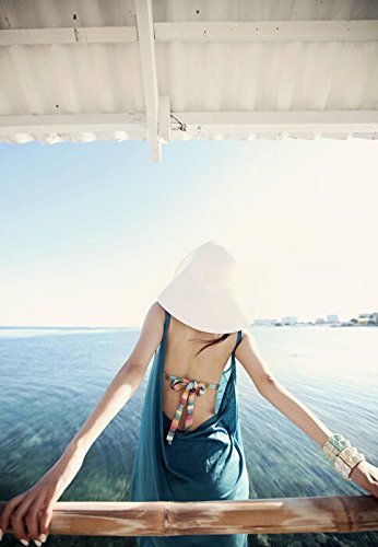 Wowlife Wide Brim Roll-Up Big Beautiful Solid Color Floppy Hat (White) #TOP6