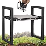 Garden Kneeler and Seat,Black Heavy Duty Foldable Garden Bench Kneeling Stool,Kneeler with Extra EVA Foam Pad,Gardening Tools Gifts for Women,Mom & Dad,Grandparents