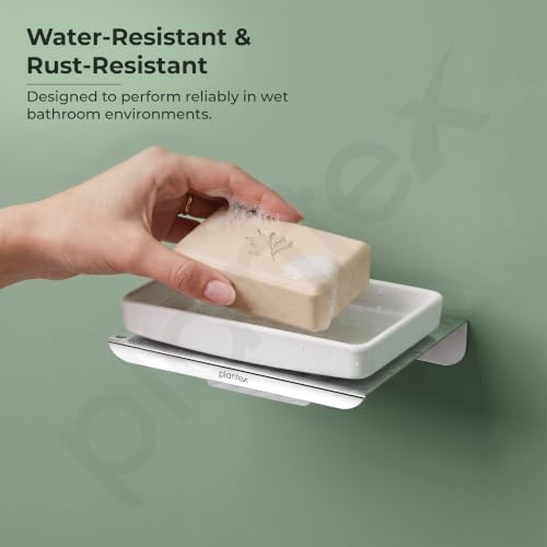 Image of Plantex Stainless Steel with ABS Material Wall Mounted Soap Holder /Soap Case Holder for Bathroom /Bathroom Accessories - (Chrome)