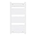 doporro Scaldasalviette Elettrico RHE-120x60cm, Radiatore Piatto Termoarredo da Bagno Riscaldamento Elettrico o da Acqua Calda Portasciugamani in Acciaio, Bianco