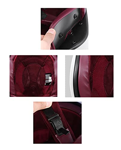 Woljay Retro Motorradhelm 3/4 Jethelm Halbhelme Motorrad Jethelm mit Schild Sonnenblende für Männer Frauen Erwachsene ECE 22/05 DOT Approved (Extragroß, Glänzend schwarz)