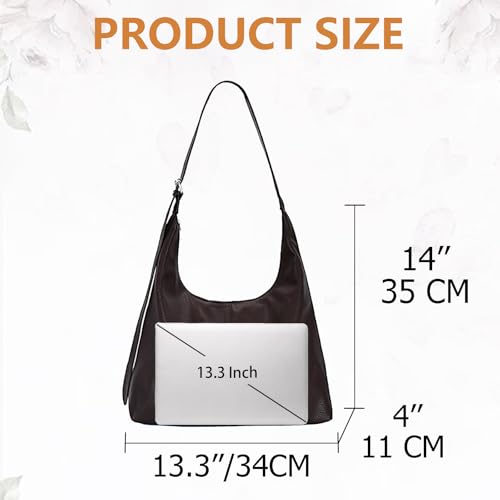 Bolso Hobo grande para mujer de cuero vegano miniatura 6