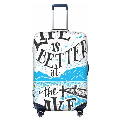 Life Is Better At The Lake Luggage Cover for Suitcase, Suitcase Cover Protector Fit 29-32 Inch Luggage Travel Accessories, XL