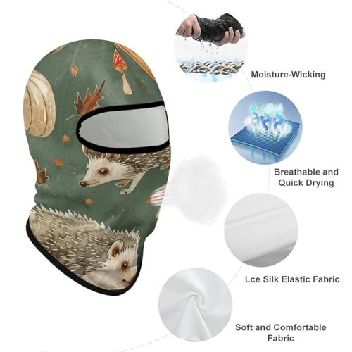 Balaclava Mask for Men Ski Mask for Women Pumpkin and Mushrooms Full Face Mask Face Cover for Cycling miniatura 3